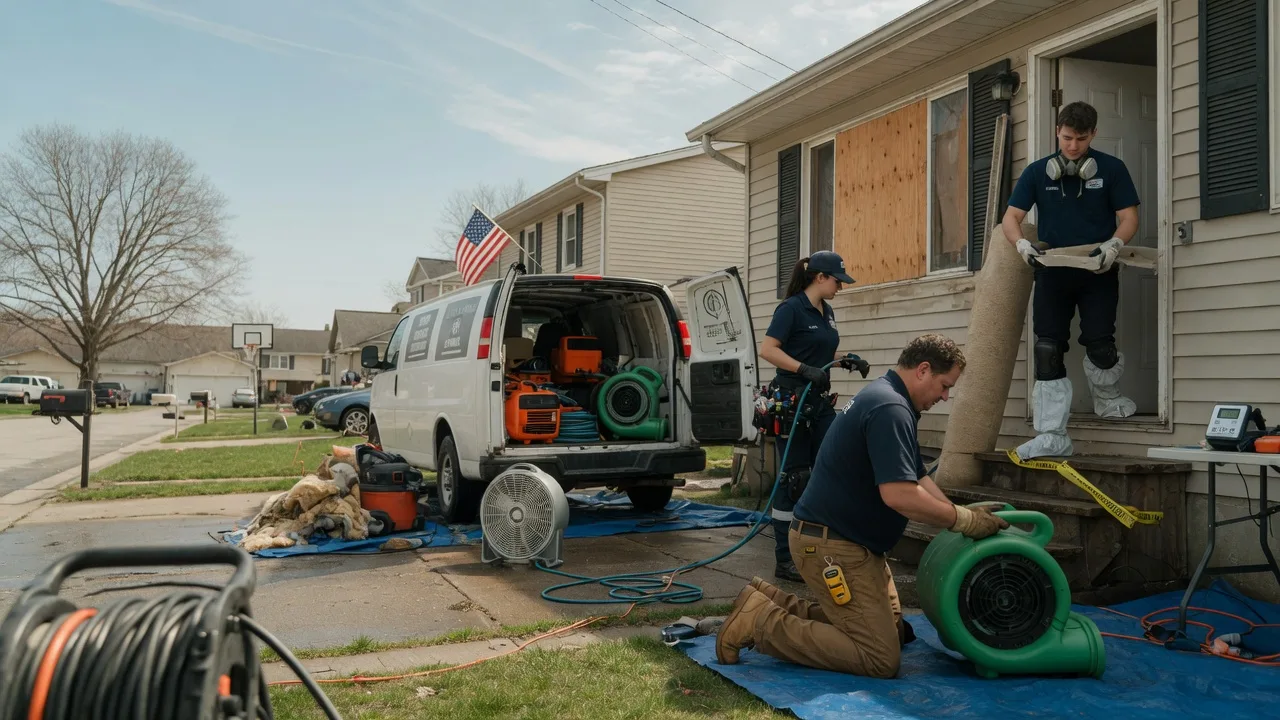 Water Damage Restoration in Evansville, IL near me